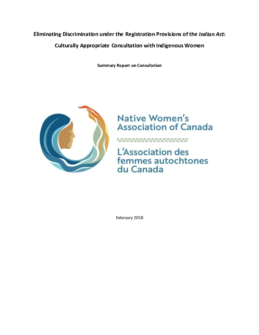 Report: Eliminating Discrimination under the Registration Provisions of the Indian Act