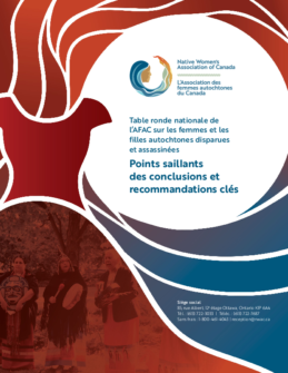 NWAC’s National Roundtable on Missing and Murdered Indigenous Women and Girls Summary - FR